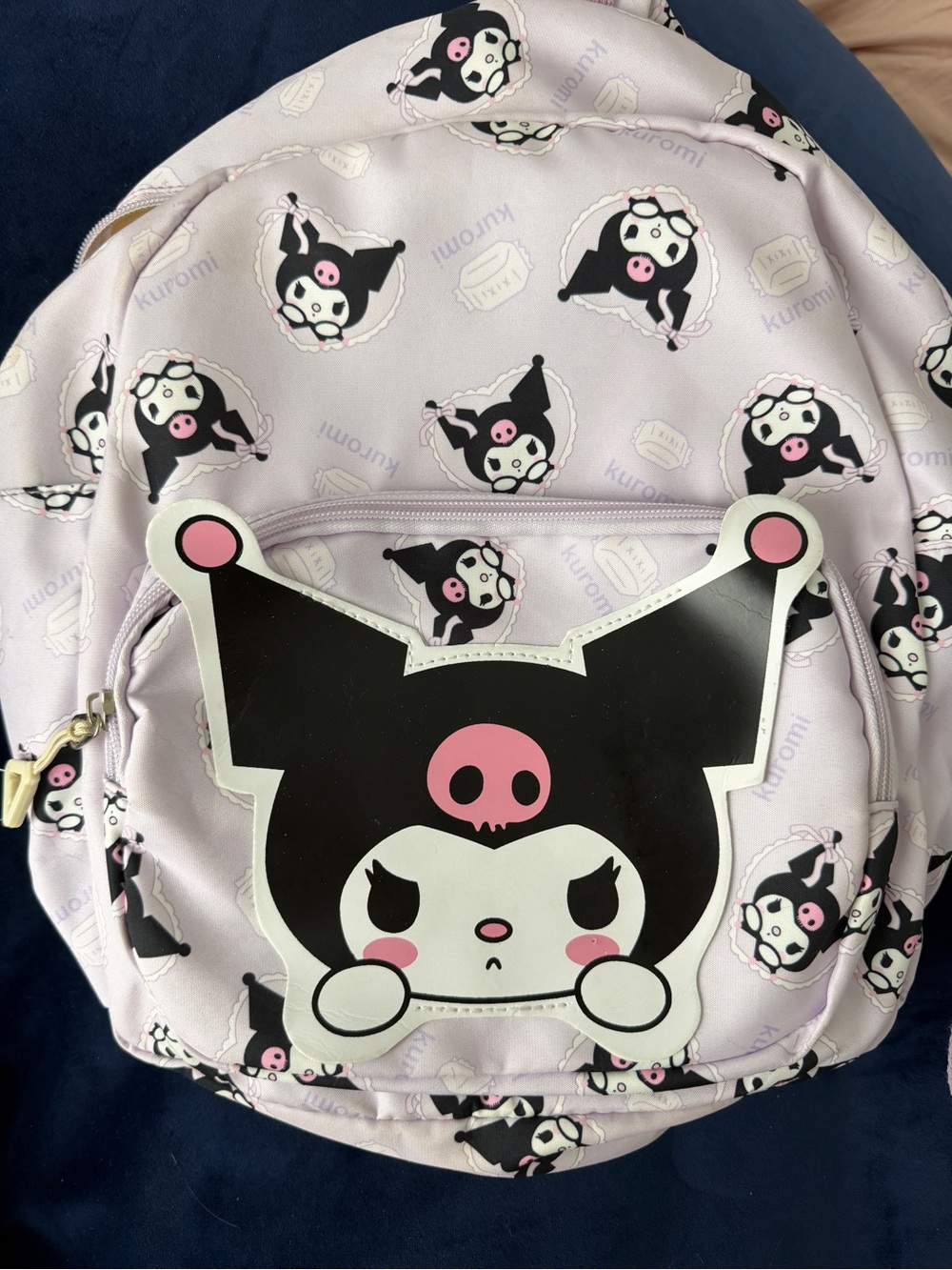 Kuromi Lilac Print Backpack for Women